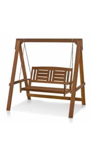 Furinno Tioman Hardwood Patio Swing. It's 40% off and at the best price we could find.