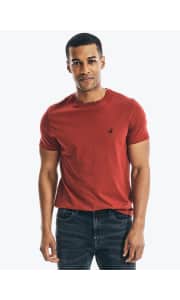 Nautica Men's Solid Crewneck T-Shirt. It's available in Flamingo (pictured) only at this price, with other colors being $8 more.
