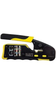 Klein Tools Pass-Thru Modular Wire Crimper/Stripper/Cutter. The on-page coupon cuts it to $10 less than Home Depot charges.
