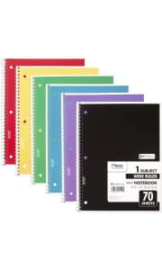 Mead Spiral Notebooks 6-Pack. You'd pay close to $20 elsewhere.