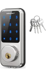 Smonet Remote Voice Control Keyless Bluetooth Deadbolt Smart Lock. Coupon code "60ICISMY" makes this the lowest price we have seen by $36, and $64 less than Smonet direct charges.