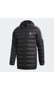 adidas Men's Essentials Down Parka. It's the lowest price we could find by $28. Apply coupon code "EXTRASALE" to get this price.
