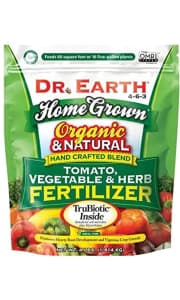 Dr. Earth 4-lb. Organic Tomato, Vegetable, & Herb Fertilizer. You'd pay $2 more at Home Depot.