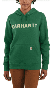 Carharrt Women's Sale and Clearance. It includes sweatshirts, shirts, sherpa jackets, leggings, jeans, and more.