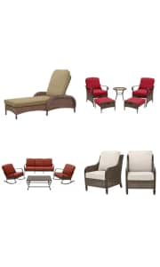 Patio Furniture at Home Depot. Save on chaise lounges, chairs, coffee tables, conversation sets, and more.