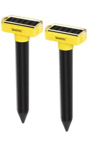 Diaotec Solar Powered Mole Repeller 2-Pack. Clip the $2 coupon and apply code "BQUMMEFZ" to get this price.