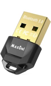 Maxuni Bluetooth 5.0 EDR Adapter. Clip the on-page coupon and apply code "NCWW8BH2" for a total of $16 off list.
