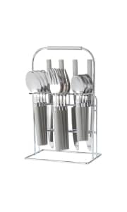 Simply Essential 16-Piece Stainless Steel Flatware Set with Caddy. That's a savings of $8 off the regular price.