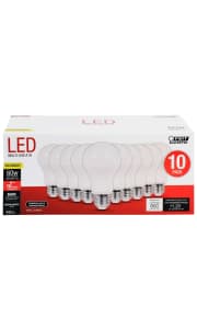 Feit Electric 60W-Equivalent A19 E26 LED Light Bulb 10-Pack. This beats Amazon's price by $6.