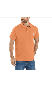 Carhartt Men's Force Relaxed Fit Midweight Polo. That's a savings of $20 off the usual price.