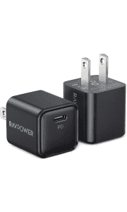 RAVPower 20W USB-C PD Wall Charger 2-Pack. Apply coupon code "DNLP50" for a savings of $19.