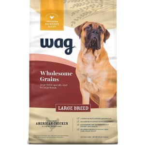Wag Large Breed w/ Grains Dry Dog Food 30-lb. Bag for $16 via Sub. & Save Wag Large Breed w/ Grains Dry Dog Food 30-lb. Bag for $16 via Sub. & Save