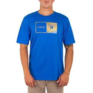 Hurley Men's Everyday Washed Halfer Swamis Short Sleeve T-Shirt, Signal Blue, Small for $26
