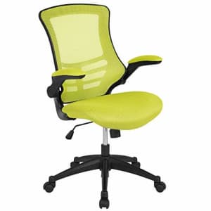 Flash Furniture Mid-Back Green Mesh Swivel Ergonomic Task Office Chair with Flip-Up Arms for $125