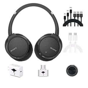 Sony Noise Cancelling Headphones WHCH700N: Wireless Bluetooth Over The Ear Headset with Mic for for $109