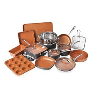 Gotham Steel 20 Piece Pots & Pans Set Complete Kitchen Cookware + Bakeware Set | Nonstick Ceramic for $195