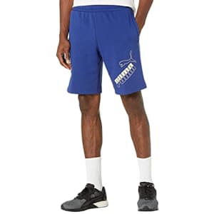PUMA Men's Big Logo 10" Shorts, Elektro Blue, X-Large for $12
