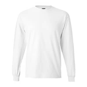 Hanes Men's Long-Sleeve Beefy-T Shirt, White, Small (Pack of 2) for $18