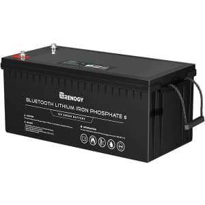 Renogy 12V 200Ah Smart LiFePO4 Lithium Iron Battery for $850