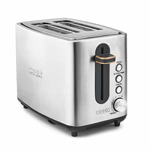 CRUX 2 Slice Stainless Steel Toaster, Extra Wide Slots, Quick & Precise 6-Setting Shade Control, for $83