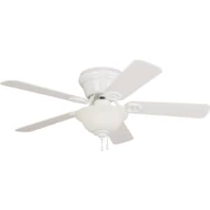Craftmade WC42WW5C1 Wyman Flush Mount 42" Ceiling Fan with 120 Watts Bowl Light Kit & Pull Chain, 5 for $80