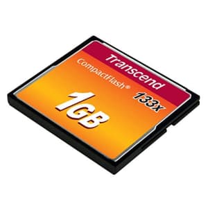 Transcend TS1GCF133 1GB 133X Compact Flash Card for $20