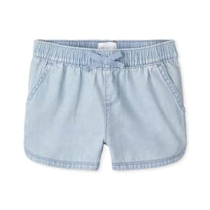 The Children's Place Single Girls Denim Pull On Shorts, Arizona WASH, 12 for $12