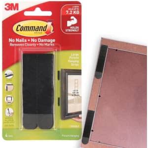 Command Large Picture Hanging Strips 4-Pack for $5