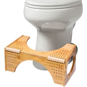 FLPLX Non-Slip Bamboo Toilet Potty Step Stool for $21 FLPLX Non-Slip Bamboo Toilet Potty Step Stool for $21