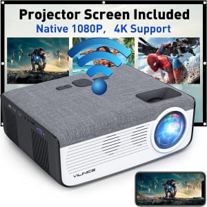 Vilinice 1080p HD 5G WiFi Bluetooth Projector for $260
