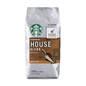 Starbucks Medium Roast Ground Coffee House Blend 100% Arabica 6 bags (12 oz. each) for $11 Starbucks Medium Roast Ground Coffee House Blend 100% Arabica 6 bags (12 oz. each) for $11
