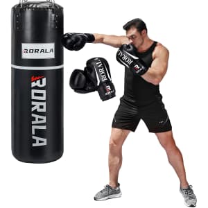 Rorala 60-lb. Punching Bag w/ Gloves for $82