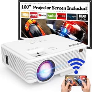 MVV WiFi Mini Portable Projector with Screen for $100 MVV WiFi Mini Portable Projector with Screen for $100