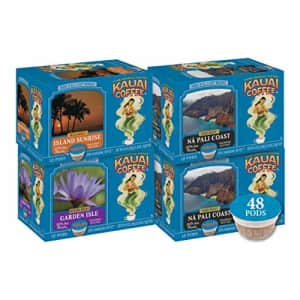 Kauai Coffee Single-Serve Pods, Medium & Dark Roast Variety Pack, Compatible with Keurig K Cup for $40