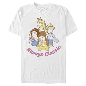 Disney Men's Princess Always Classic T-Shirt, White, Large for $14