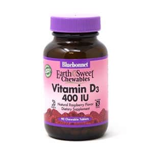 Bluebonnet Nutrition Earth Sweet Vitamin D3 400 IU Chewable Tablets, Aids in Muscle and Skeletal for $8