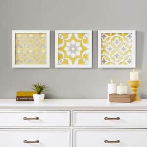 Tuscan Tiles 12" High 3-Piece Framed Wall Art Set for $40 Tuscan Tiles 12" High 3-Piece Framed Wall Art Set for $40
