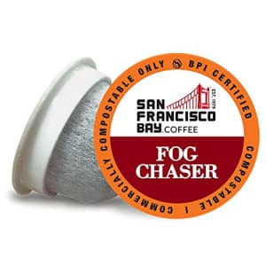 SF Bay Coffee OneCUP Fog Chaser 36 Ct Medium Dark Roast Compostable Coffee Pods, K Cup Compatible for $23