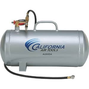 California Air Tools CAT-AUX05A Lightweight Portable Aluminum Air Tank, 5 Gallon, Silver for $113 California Air Tools CAT-AUX05A Lightweight Portable Aluminum Air Tank, 5 Gallon, Silver for $113