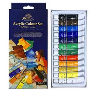 PHOENIX Acrylic Paint Set 12 Colors - 12ml/0.4 Fl Oz Non-Toxic Art Paints for Canvas, Christmas for $7