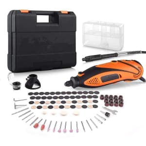 DSF Rotary Tool Kit w/ 4 Attachments and Carrying Case for $66