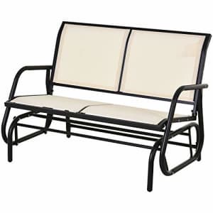 Outsunny 2-Person Outdoor Glider Bench Double Rocking Chair Loveseat w/Armrest for Patio Garden for $165 Outsunny 2-Person Outdoor Glider Bench Double Rocking Chair Loveseat w/Armrest for Patio Garden for $165