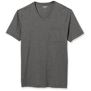 Amazon Brand - Goodthreads Men's "The Perfect V-Neck T-Shirt" Short-Sleeve Cotton, Charcoal for $7