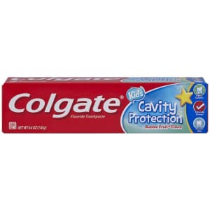 Colgate 4.6-oz Cavity Protection Kids' Toothpaste for $1.29 via Sub & Save Colgate 4.6-oz Cavity Protection Kids' Toothpaste for $1.29 via Sub & Save