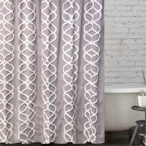 BCBGMAXAZRIA Interlocked Ogee Tufted Shower Curtain for $14 BCBGMAXAZRIA Interlocked Ogee Tufted Shower Curtain for $14