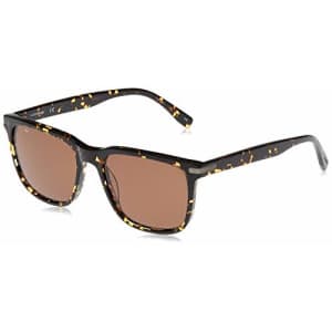 Lacoste Men's L898S Sunglasses, Havana/Solid Brown, 56 mm for $54
