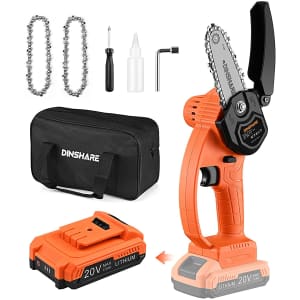 Dinshare 4" Mini Chainsaw for $60