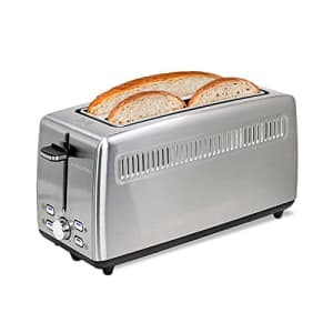 Kalorik 4-Slice Long-Slot Toaster, Stainless Steel for $49