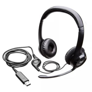Logitech H390 USB Wired Headset for $16 in cart