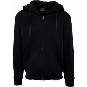 Men's Sherpa-Lined Fleece Hoodie for $15 Men's Sherpa-Lined Fleece Hoodie for $15